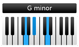 G mineur piano akkoord